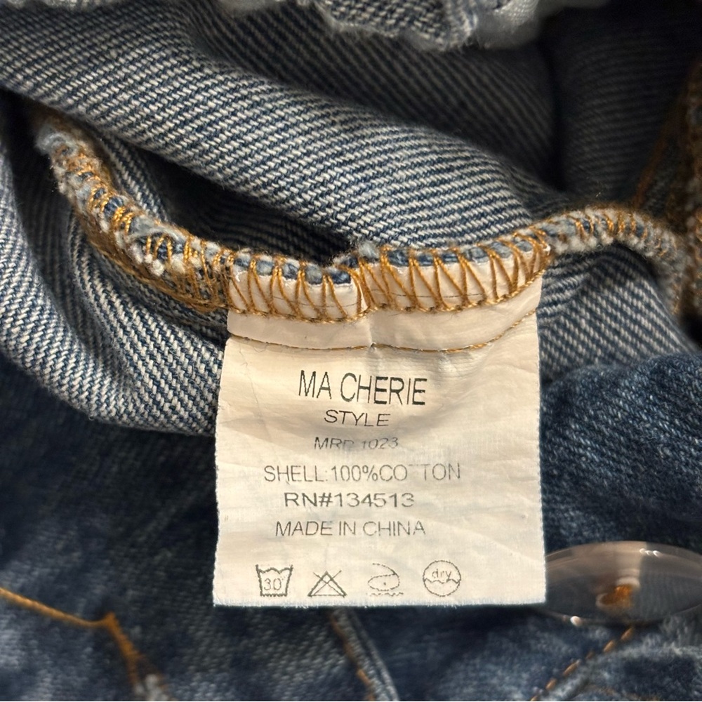 MaCherie Blue Denim Stylish Vintage Style 80’s Boho Style Jumpsuit - Picture 12 of 14